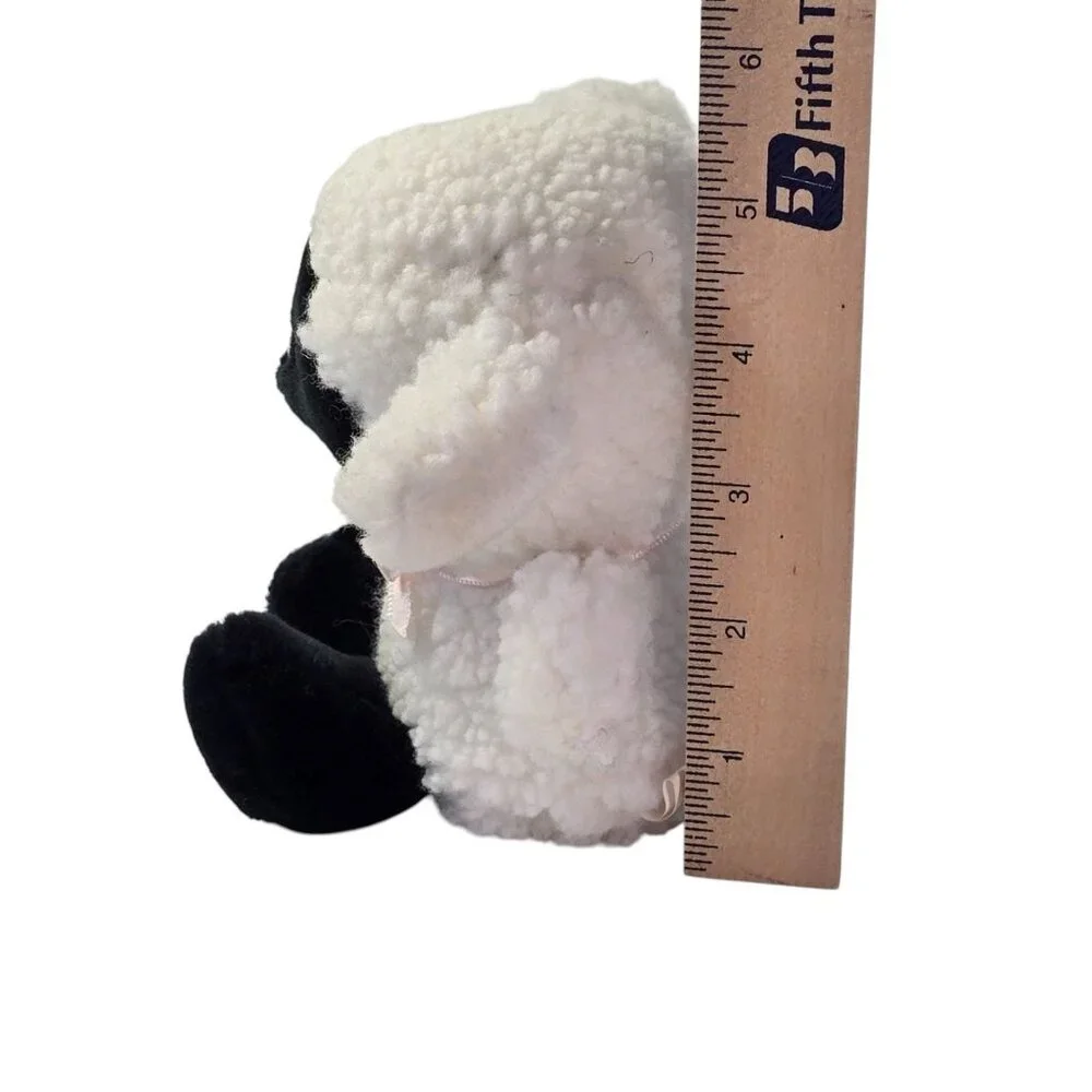 Vintage Dakin Lamb Plush 1981 Black Face White Fleece Stuffed Animal Sheep Retro - Picture 7 of 7